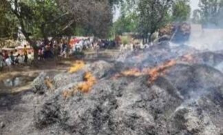 देवबंद। गोपाली गांव में गन्ना कोल्हू में पड़ी पत्ती में भयंकर आग लगने से क्षेत्र में अफरा-तफरी