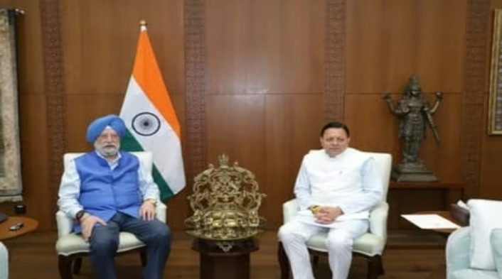 केंद्रीय पेट्रोलियम मंत्री से मिले सीएम धामी, एलपीजी सिलिंडरों की आपूर्ति को पहली की तरह 100 प्रतिशत बनाए रखने का अनुरोध किया। 